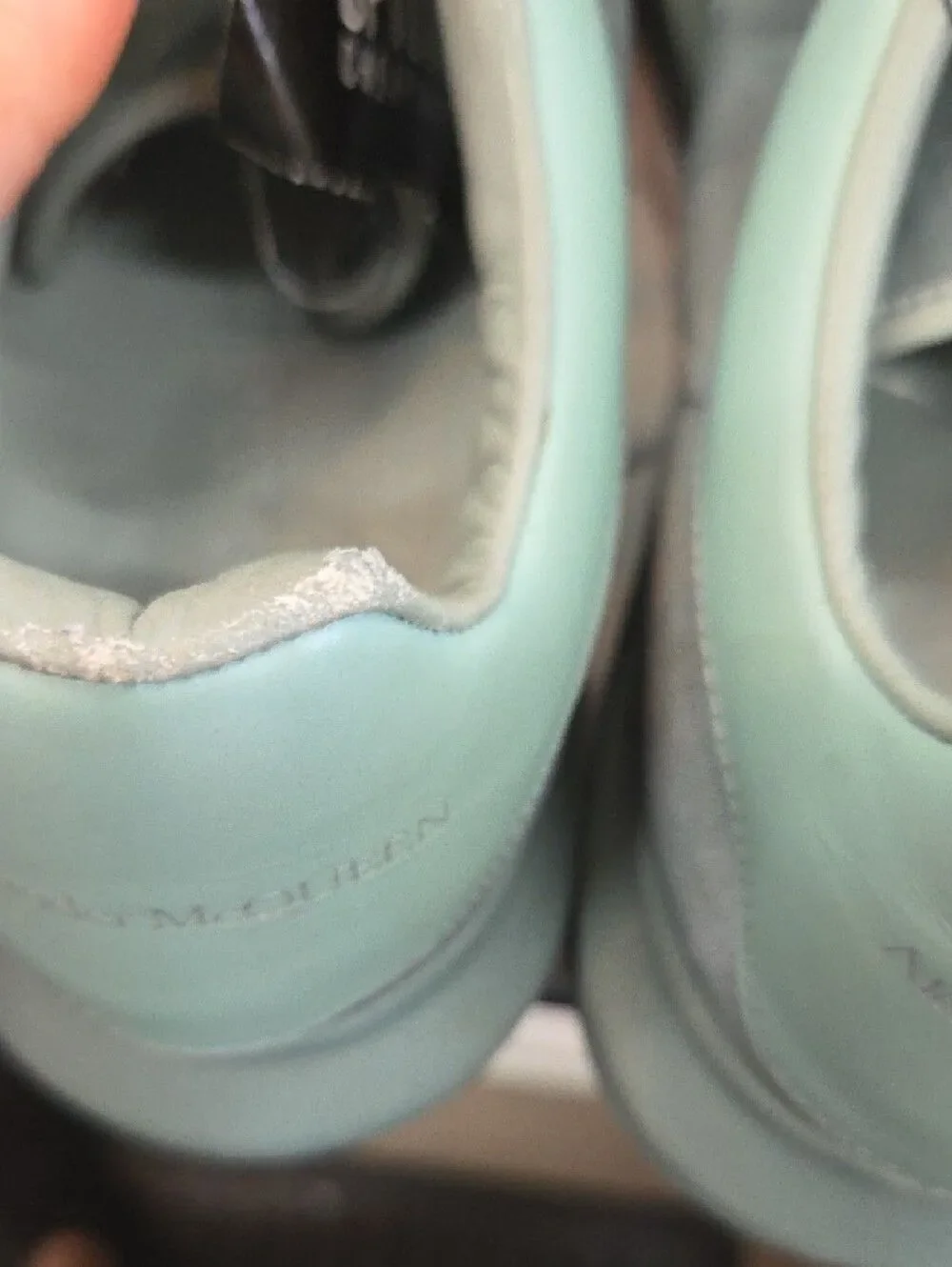 Alexander McQueen Mint Green Oversized Sneakers